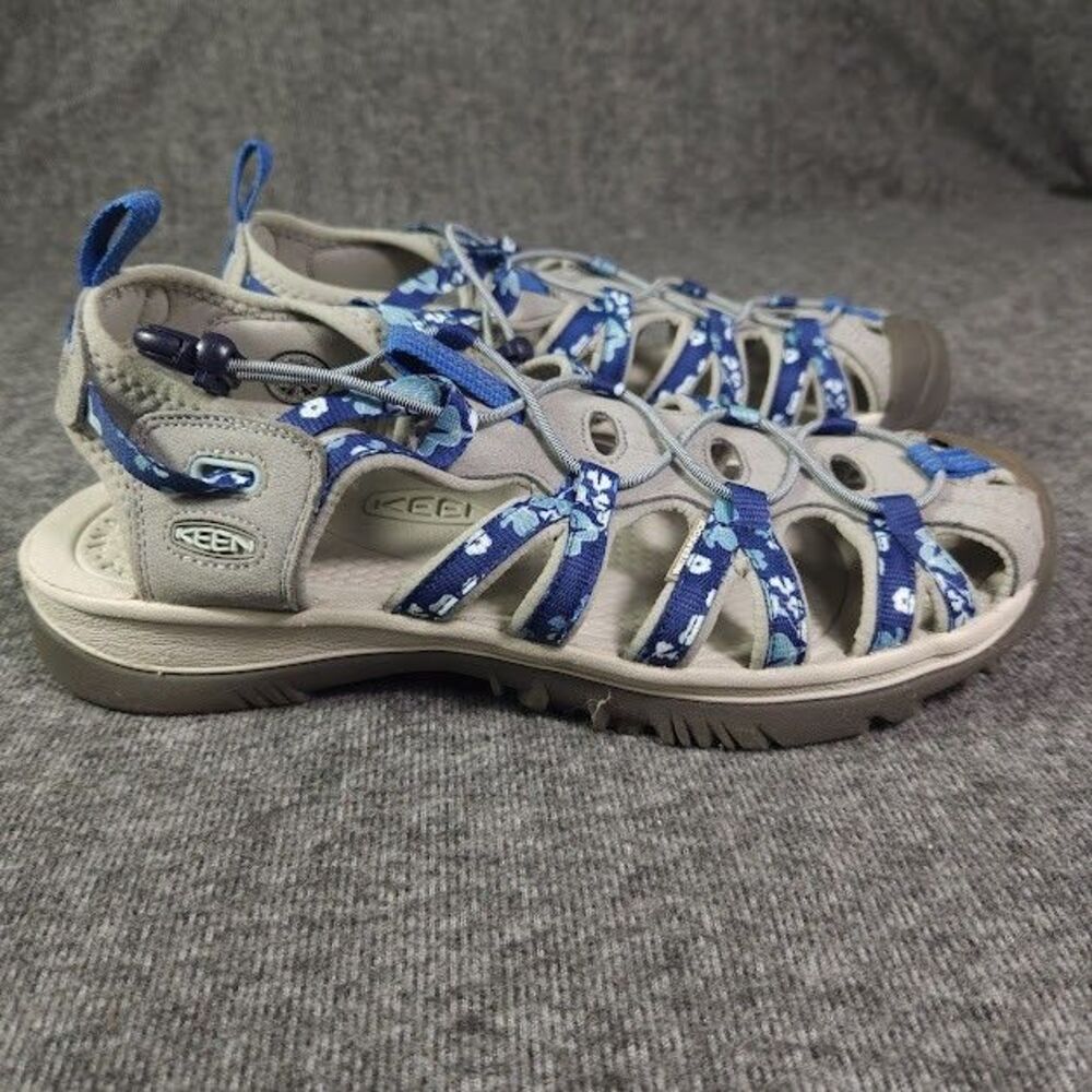 KEEN Whisper Sport Sandals Womens 12 Floral Strappy Secure Laces Shoes 1026249